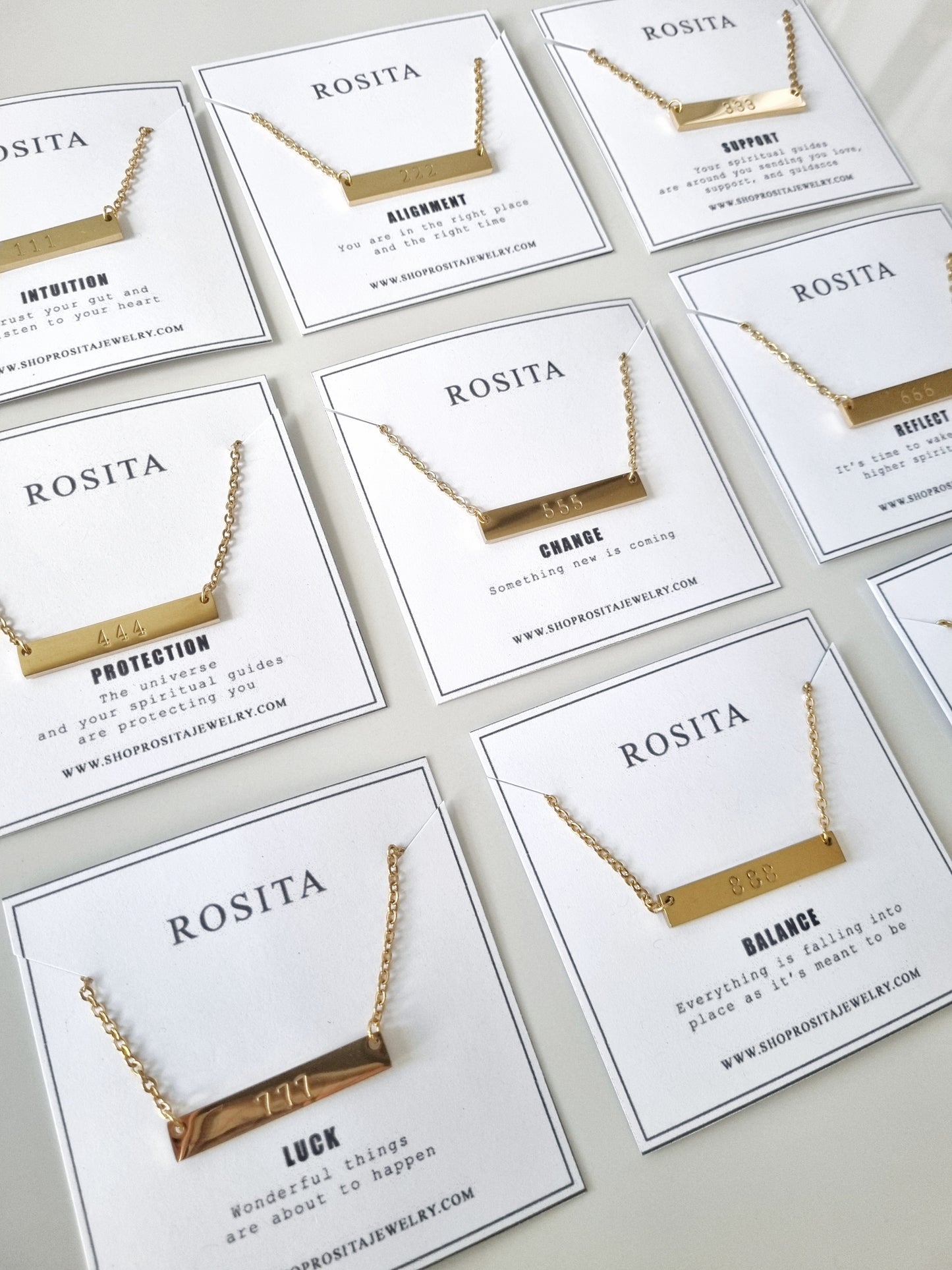 Angel Number Bar Necklaces