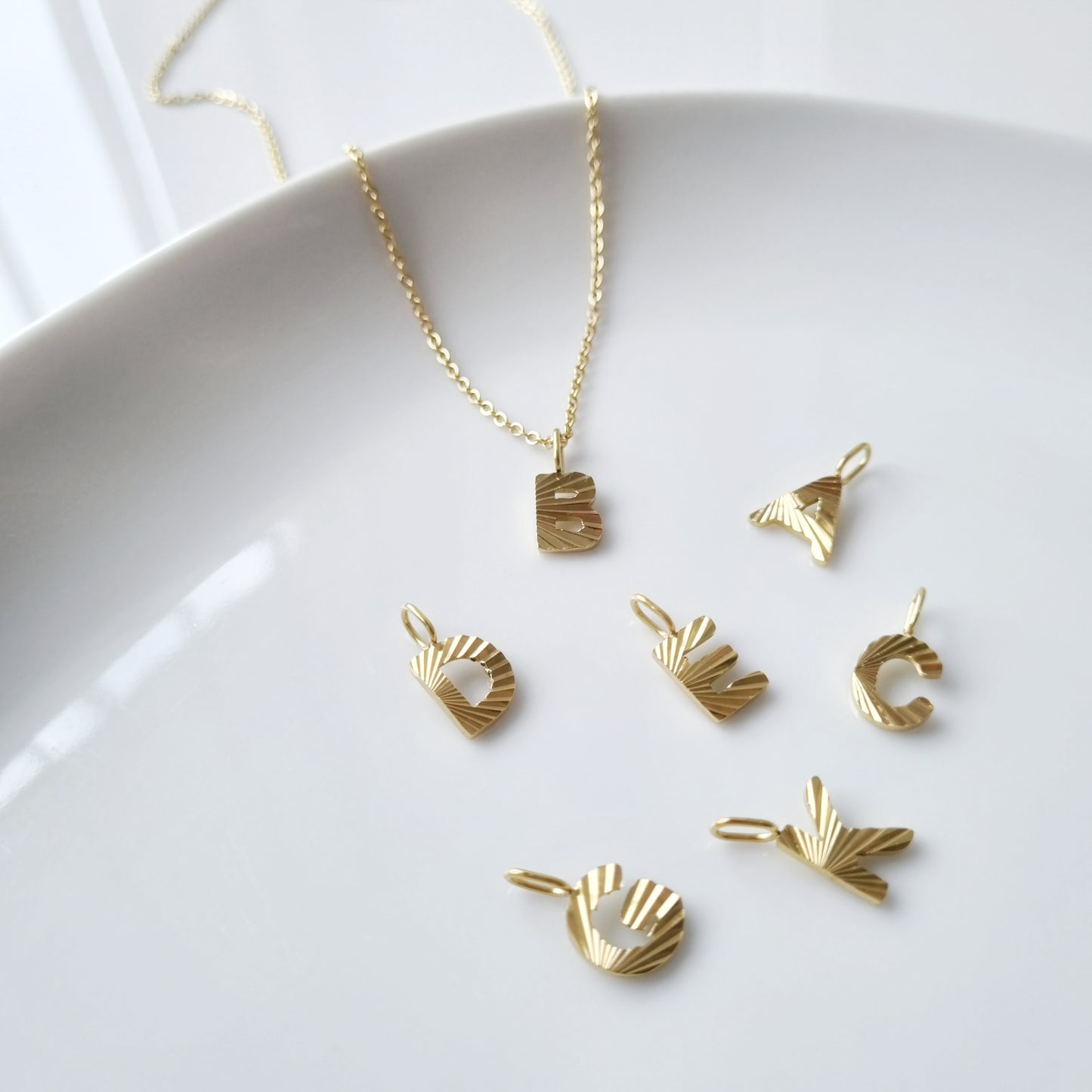 Ripple Initial Necklace