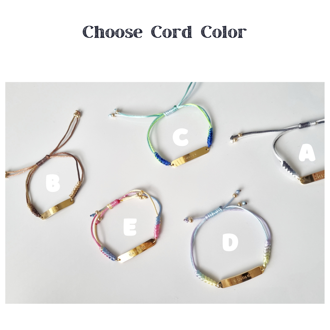 Custom Bar Cord Bracelets