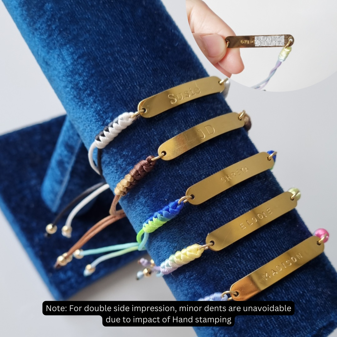 Custom Bar Cord Bracelets