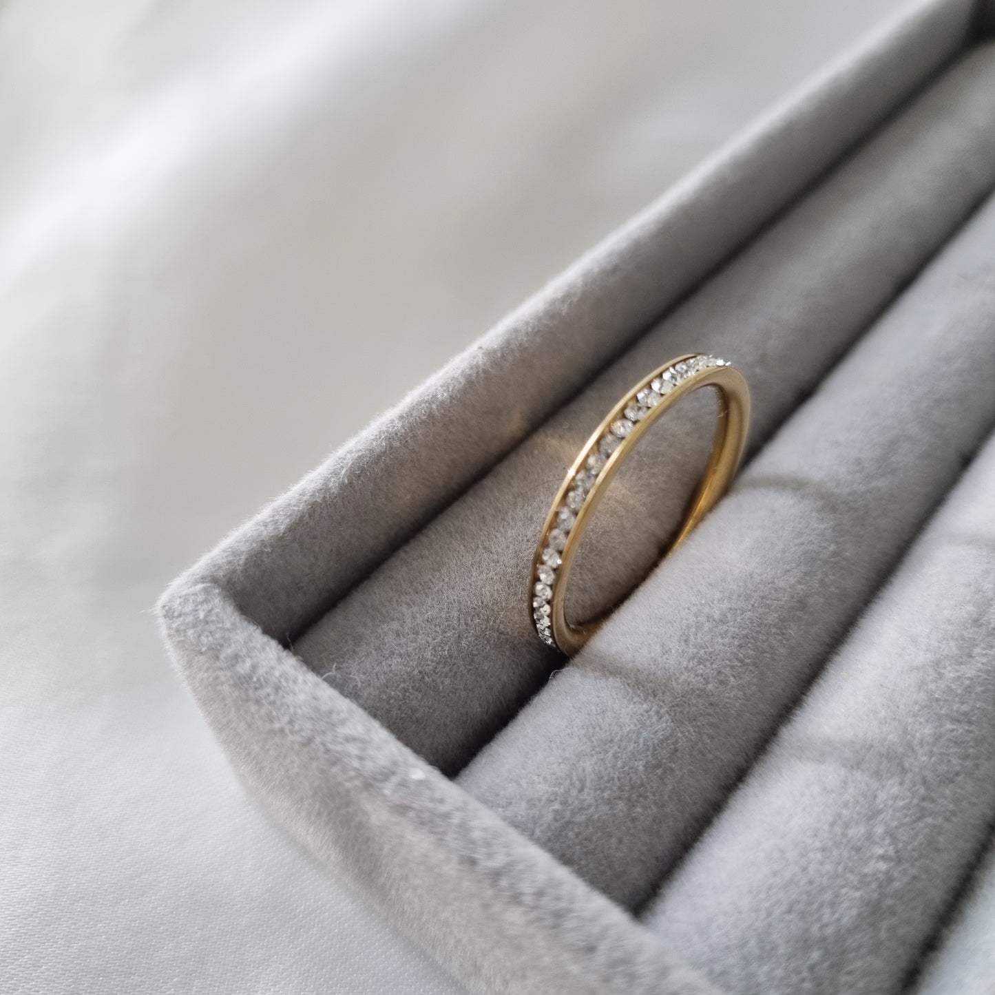 Thin Cubic Zirconia Band Ring