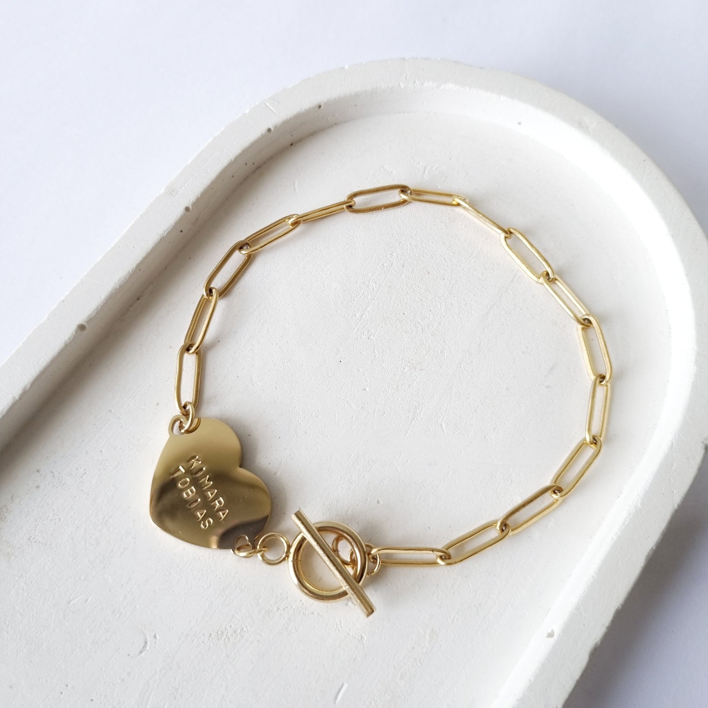 "Leah" Custom Toggle Heart Bracelet