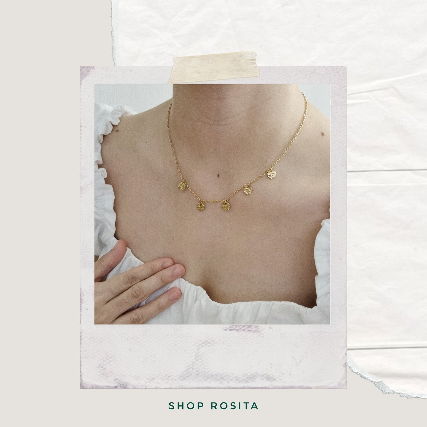 "Demi" Discs Dangle Necklace