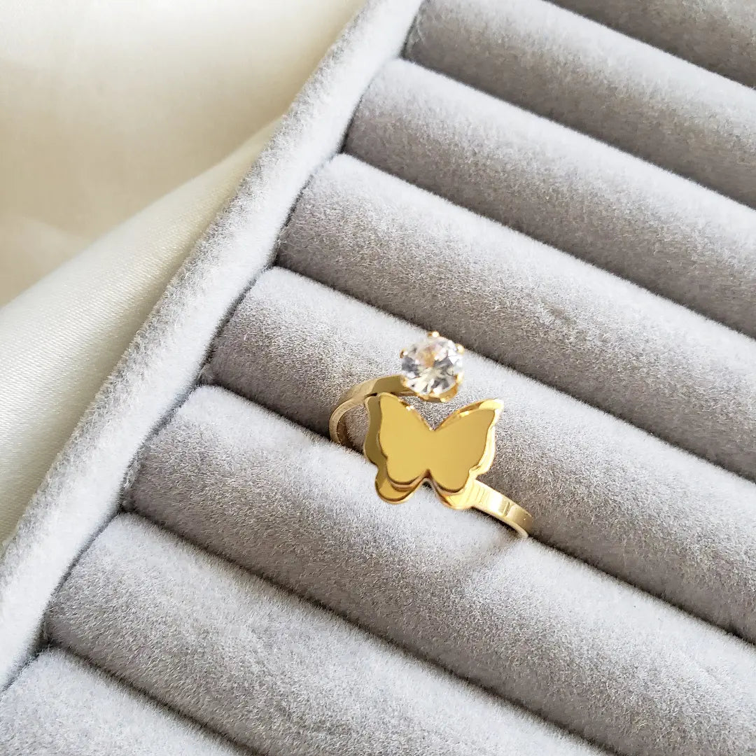Zircon Butterfly Ring