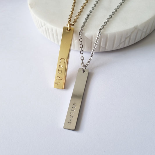"Ella" Classic Vertical Bar Necklace