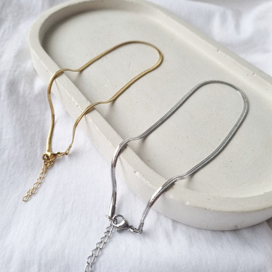 Thin Herringbone Anklet