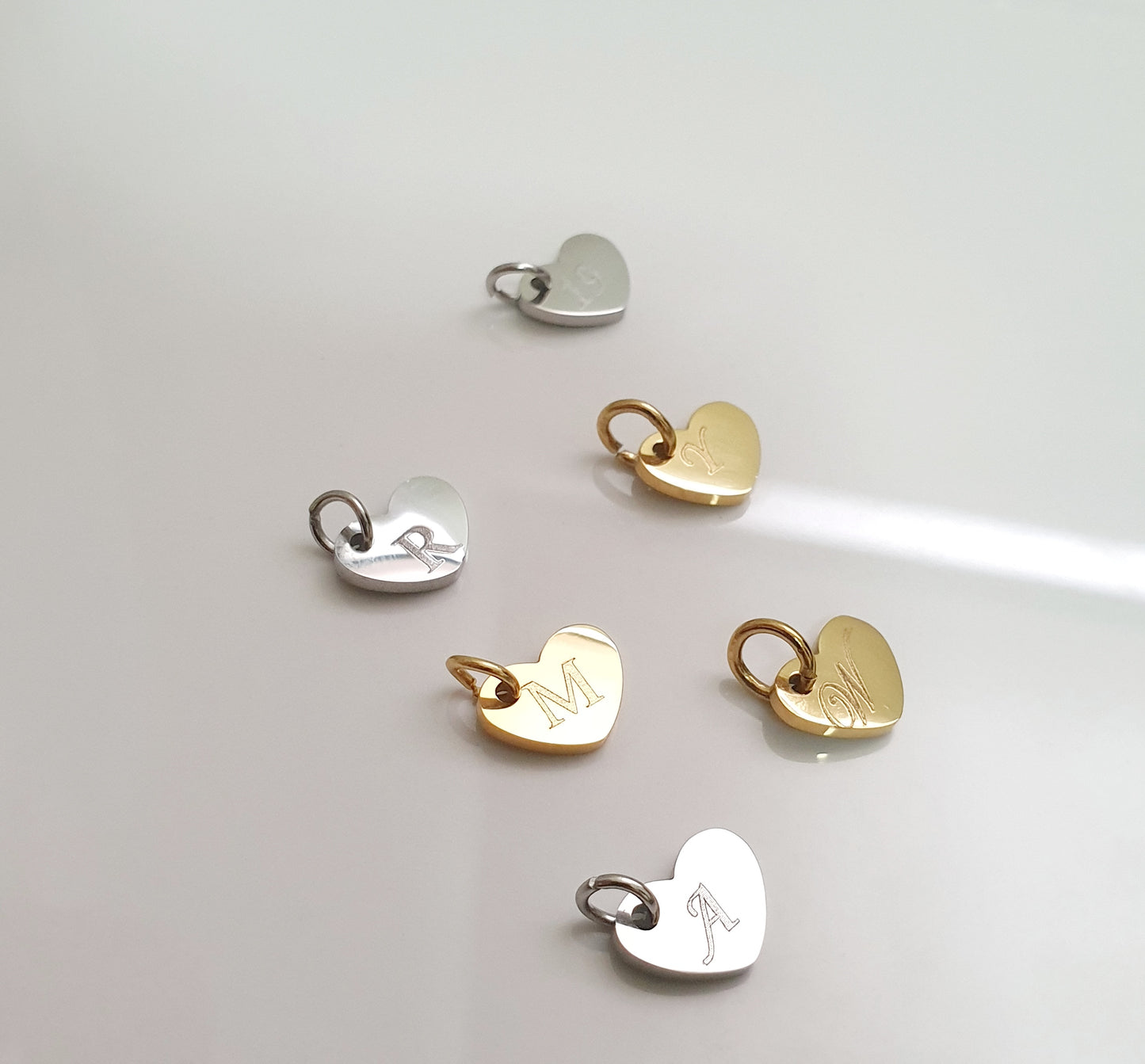 Add Engravable Tiny Heart Charm