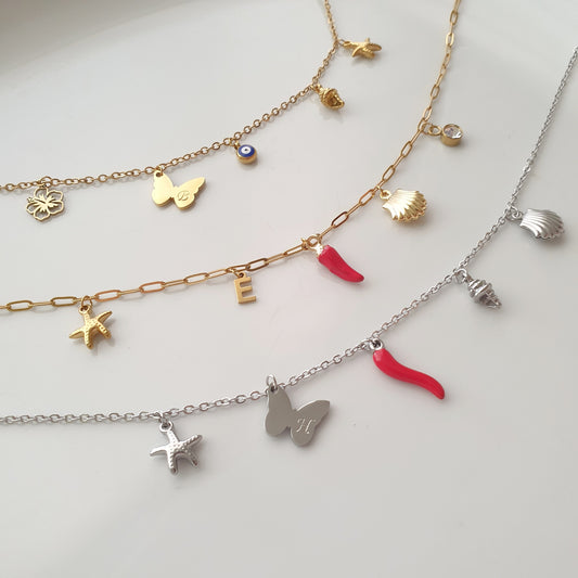 Custom Dangle Charm Necklace / Bracelet / Anklet