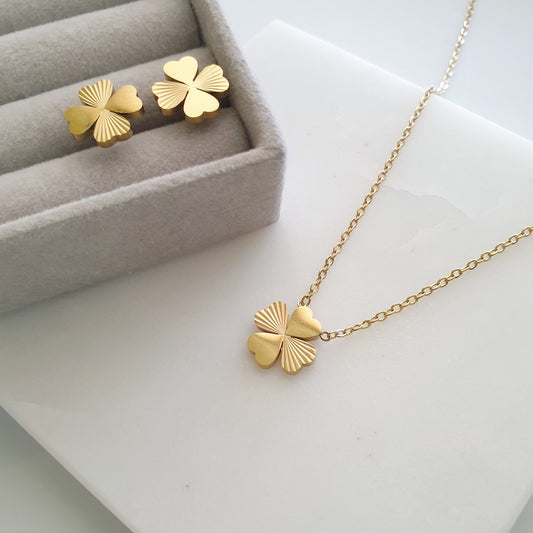 Four Leaf Clover Jewelry Set