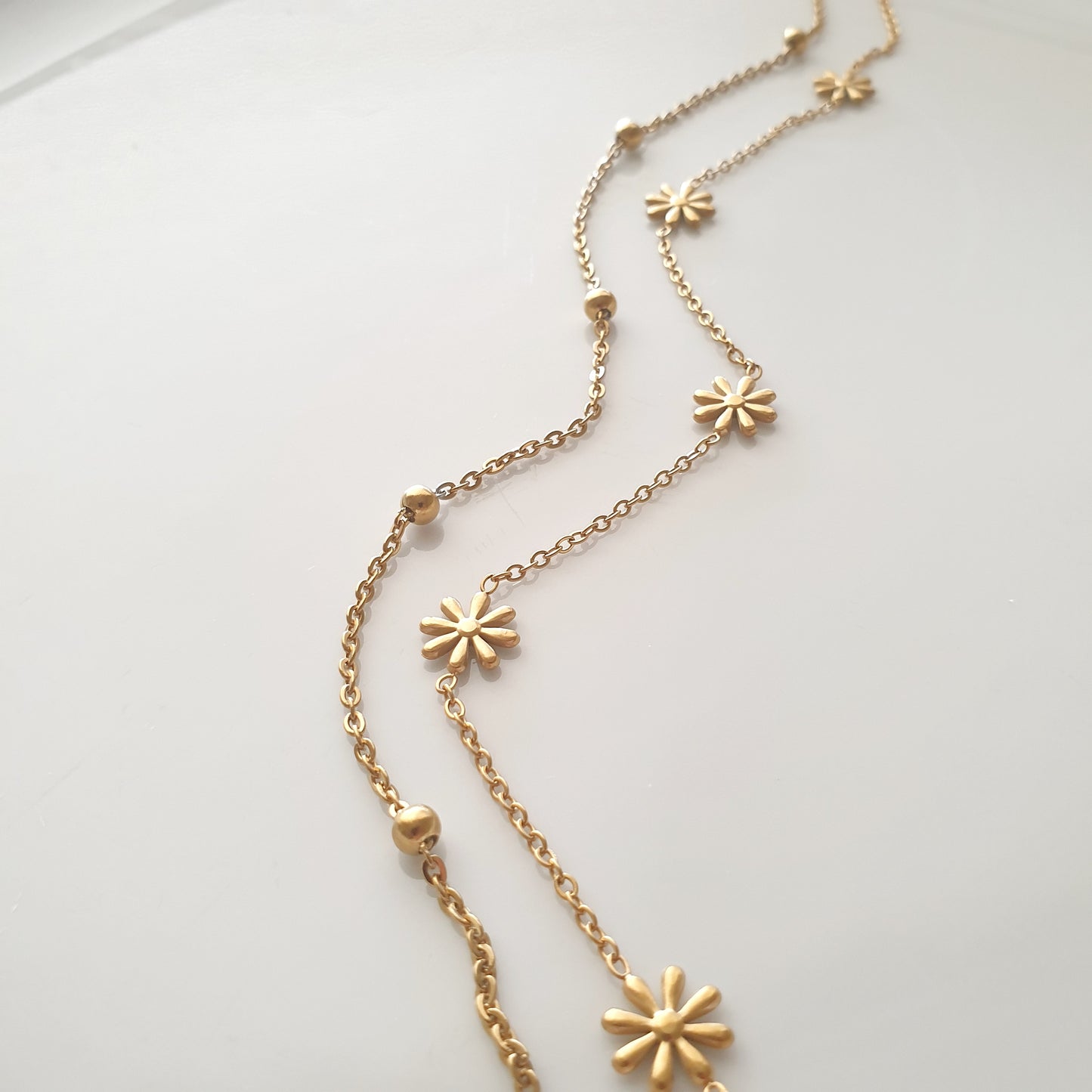 Flower Double Chain Anklet