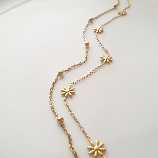 Flower Double Chain Anklet
