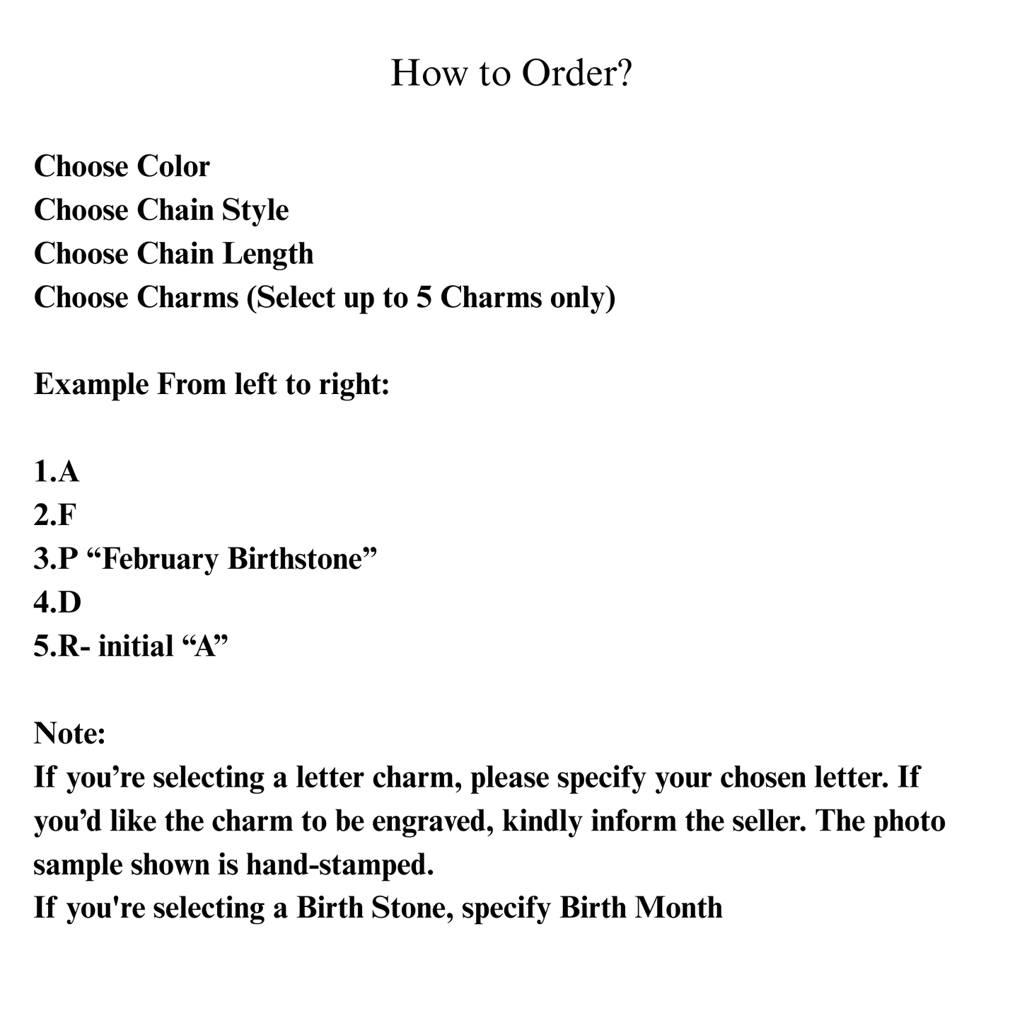 Custom Dangle Charm Necklace / Bracelet / Anklet